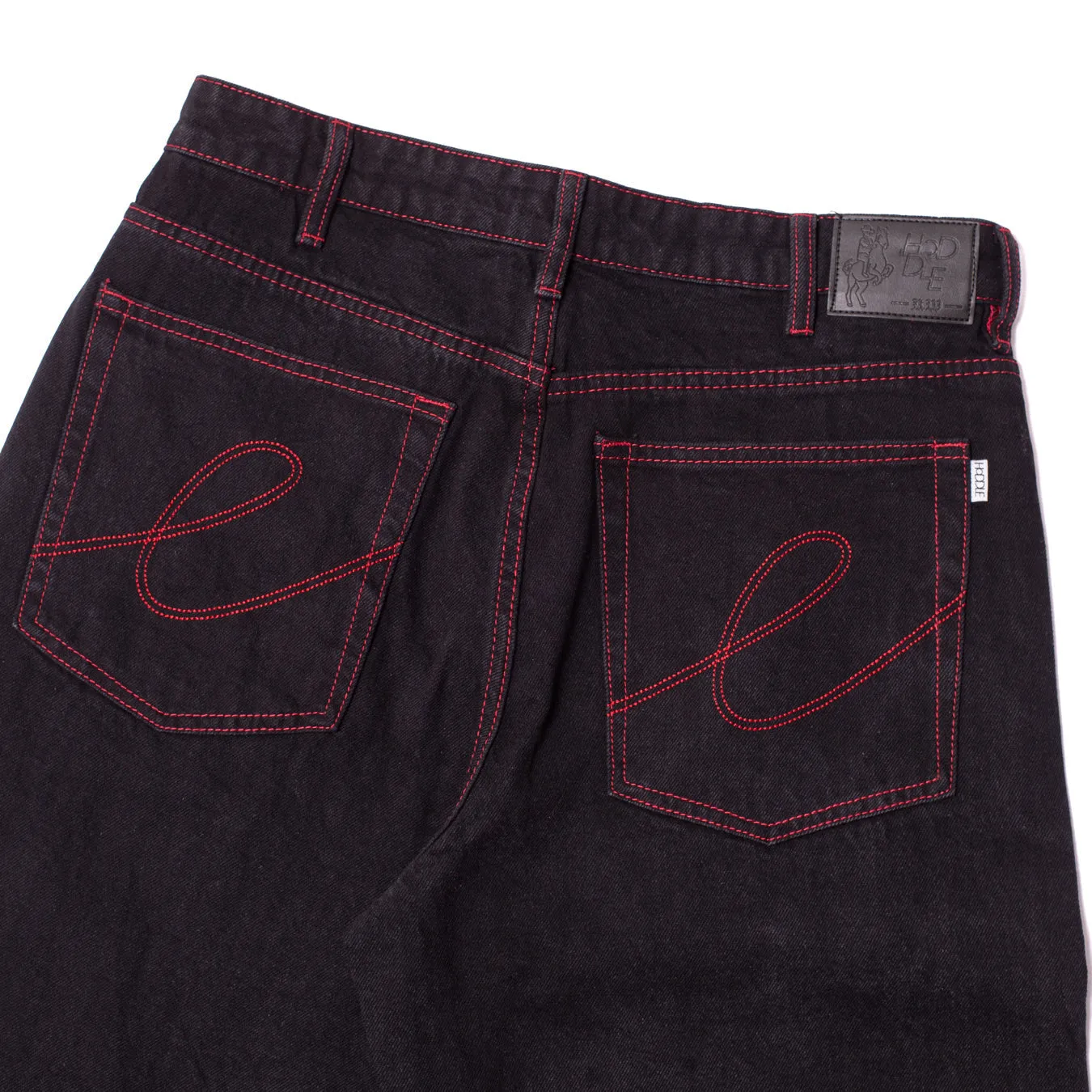 16 Ounce Denim Ranger Jean - Black/Red Stich