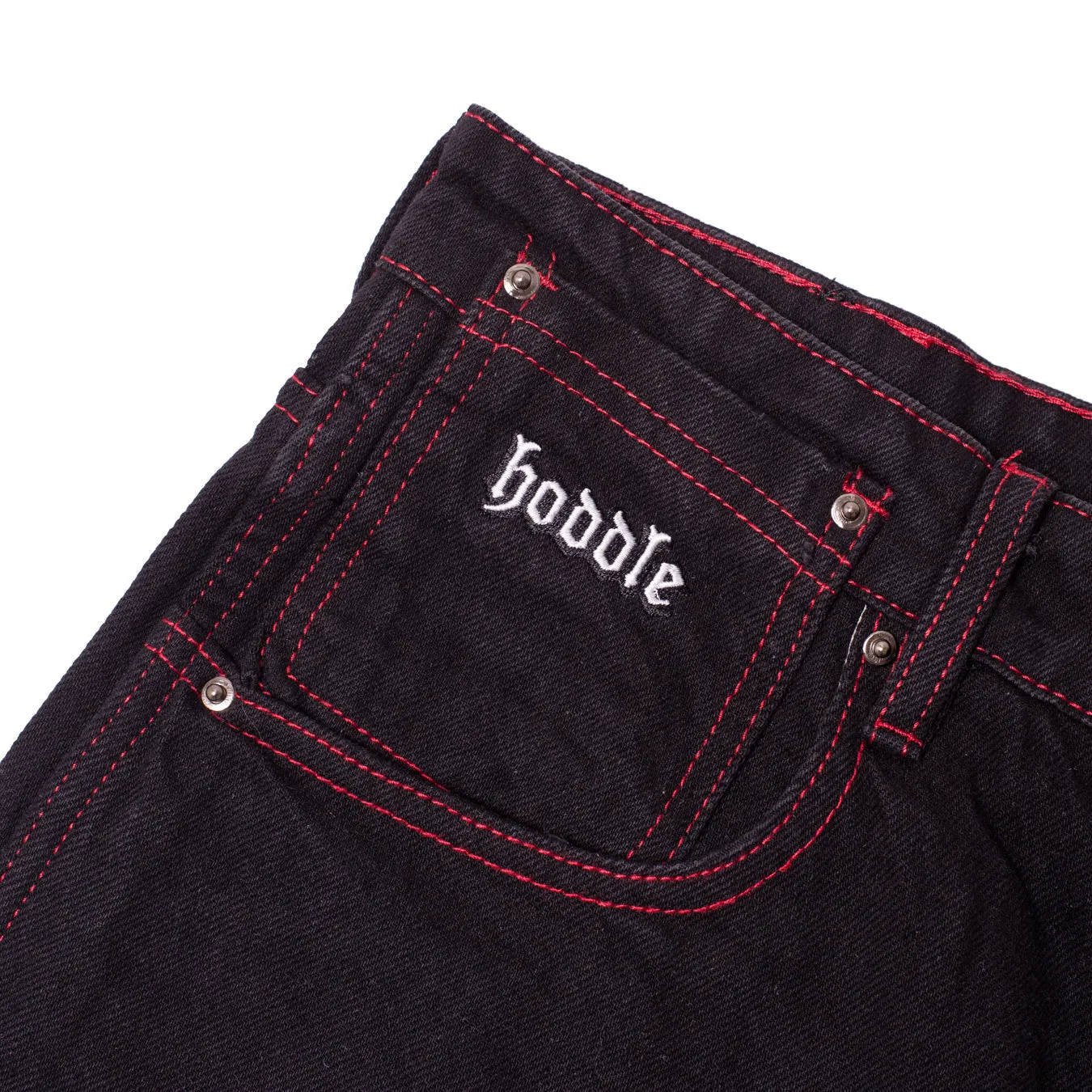 16 Ounce Denim Ranger Jean - Black/Red Stich