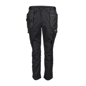 Apache Stretch Slim Fit Rip Stop Holster Pocket Work Trousers in Black - Sudbury