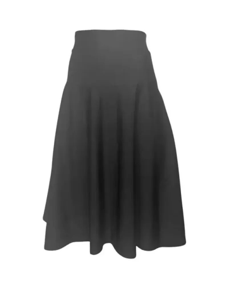 Bella Black 23" Swim Skirt with Attached Shorts