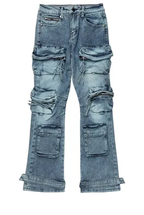 Boys Lenz Blue Baggy Fit Jean