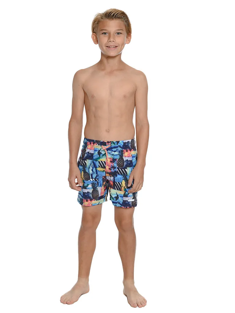 Boys printed swim shorts