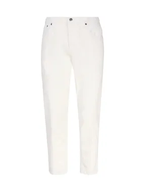 Brighton Slim White Chino Trousers