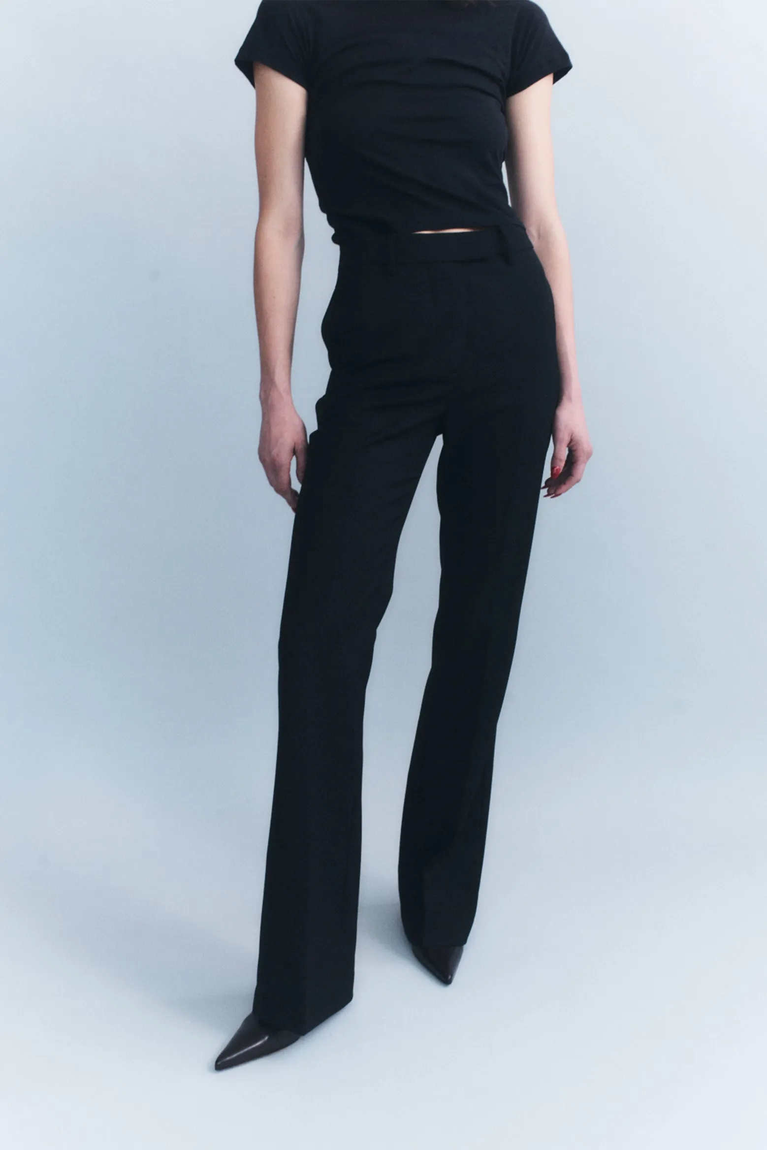 CELINA STRETCH WOOL TAILORED PANTS