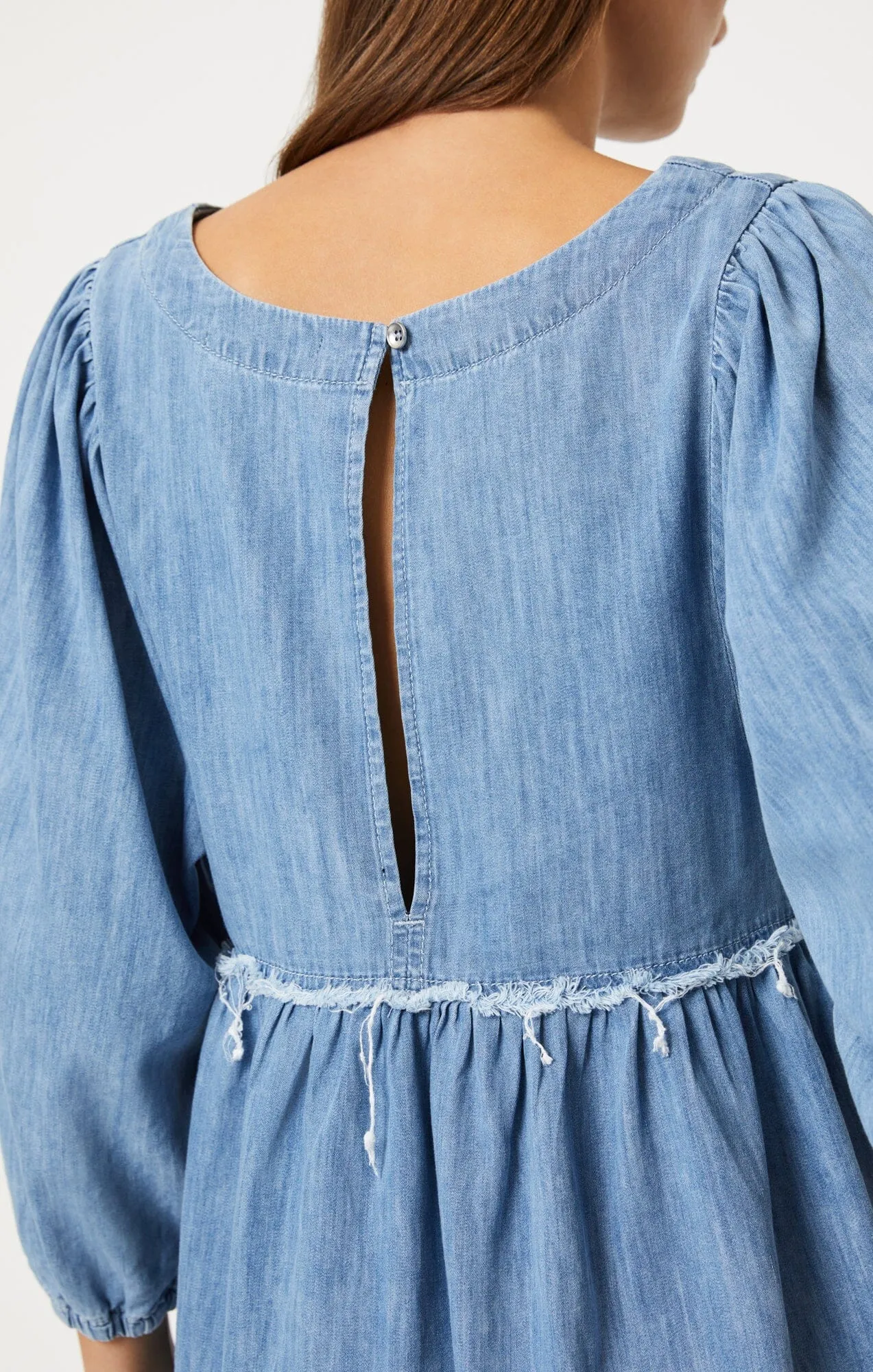 DORY DRESS IN MID BLUE LIGHT DENIM