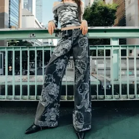 Dragon Printed Jeans