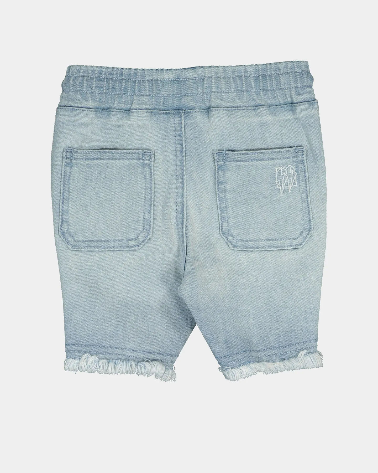 EN ES Kid's Versatile Ripped Denim Shorts Light Blue Denim