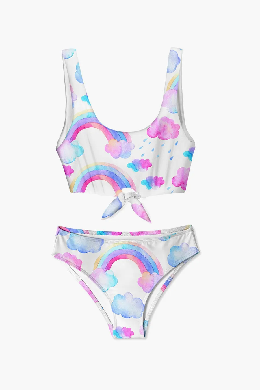 Girls Swimsuit Stella Cove Rainbow and Cloud Tie (Size 8 left)