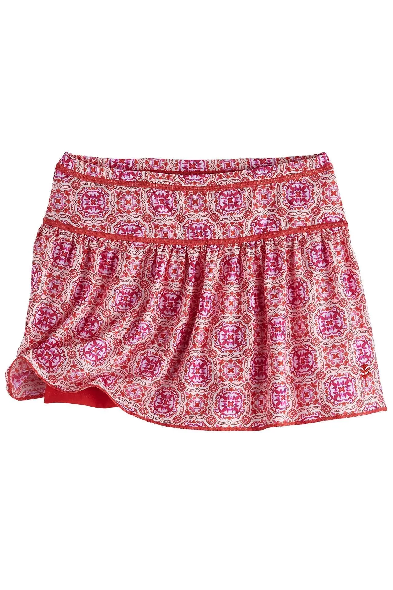 Girl's Wavecatcher Swim Skirt | Radiant Red Myko Medallion