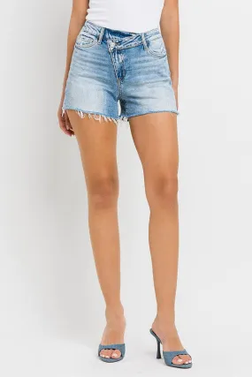 High Rise Criss Cross Shorts