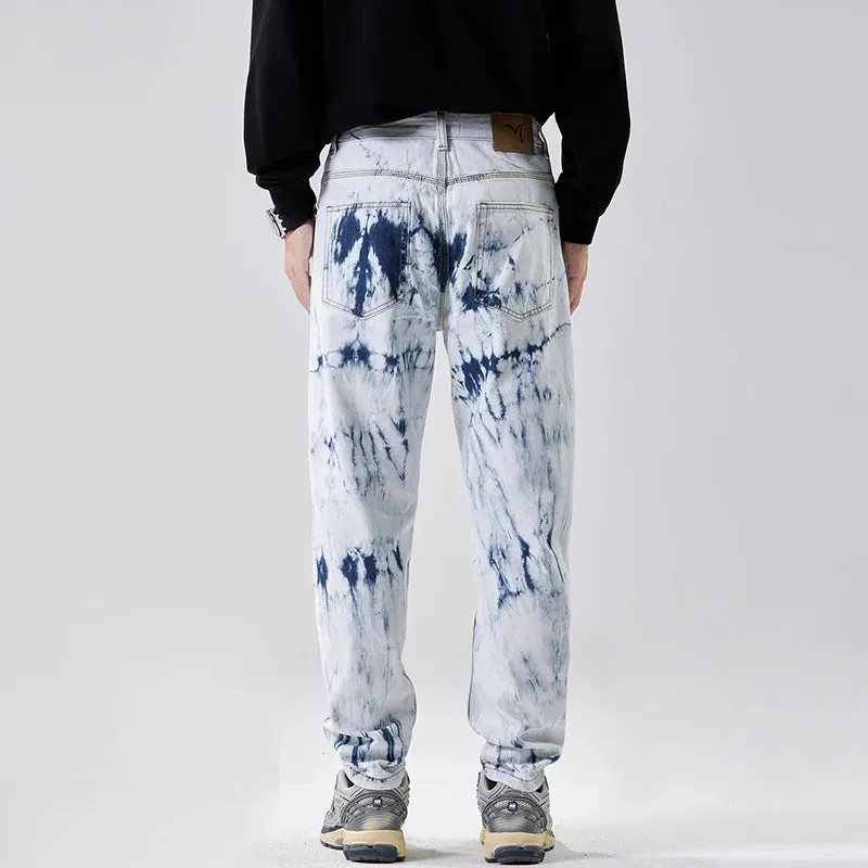 Hole & Patch Loose Washed Denim Jeans