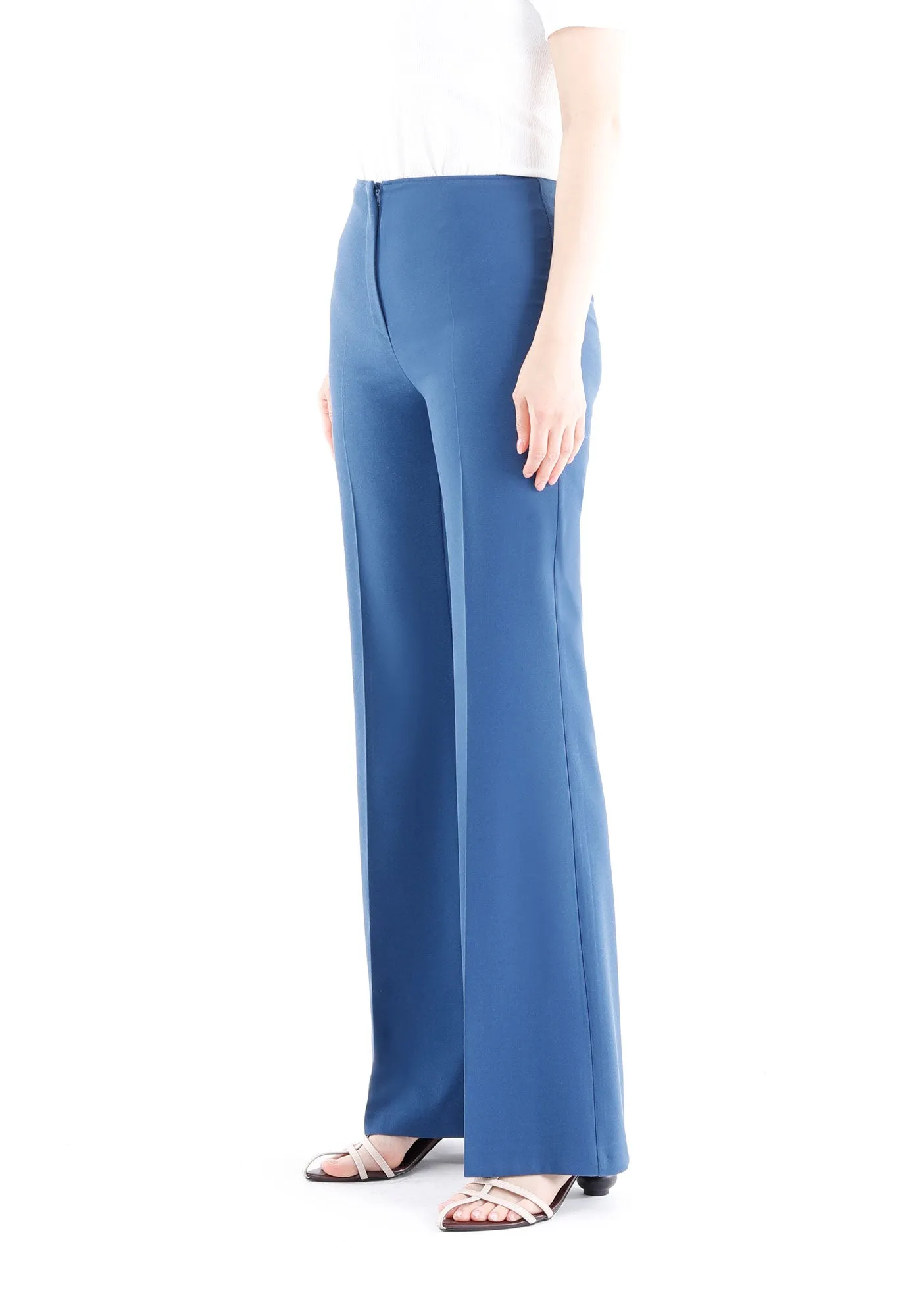 Indigo Bootcut Pants - High Waisted Flare Trousers