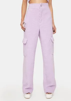 Lilac No Repeats Sherpa Pants