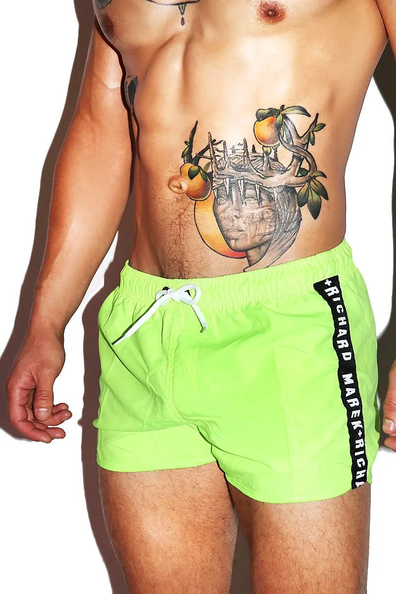 Logo Board Shorts-Neon Yellow