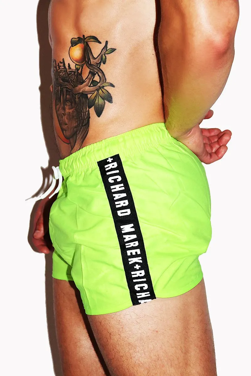 Logo Board Shorts-Neon Yellow