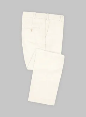 Napolean Stretch Ivory Wool Pants