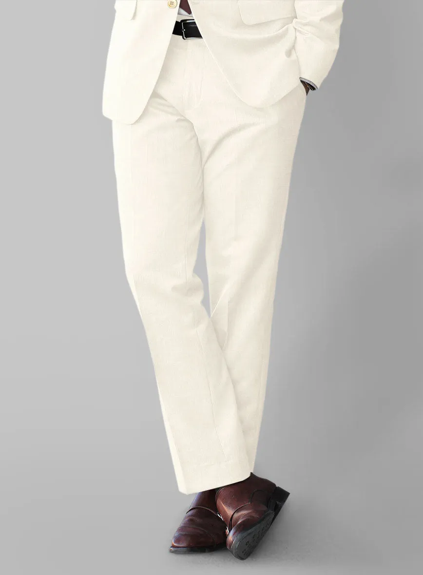 Napolean Stretch Ivory Wool Pants