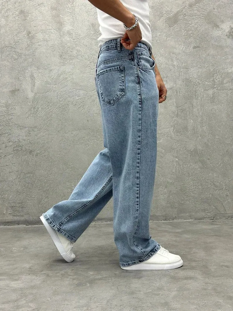 Oh So Vintage Men Baggy Jeans