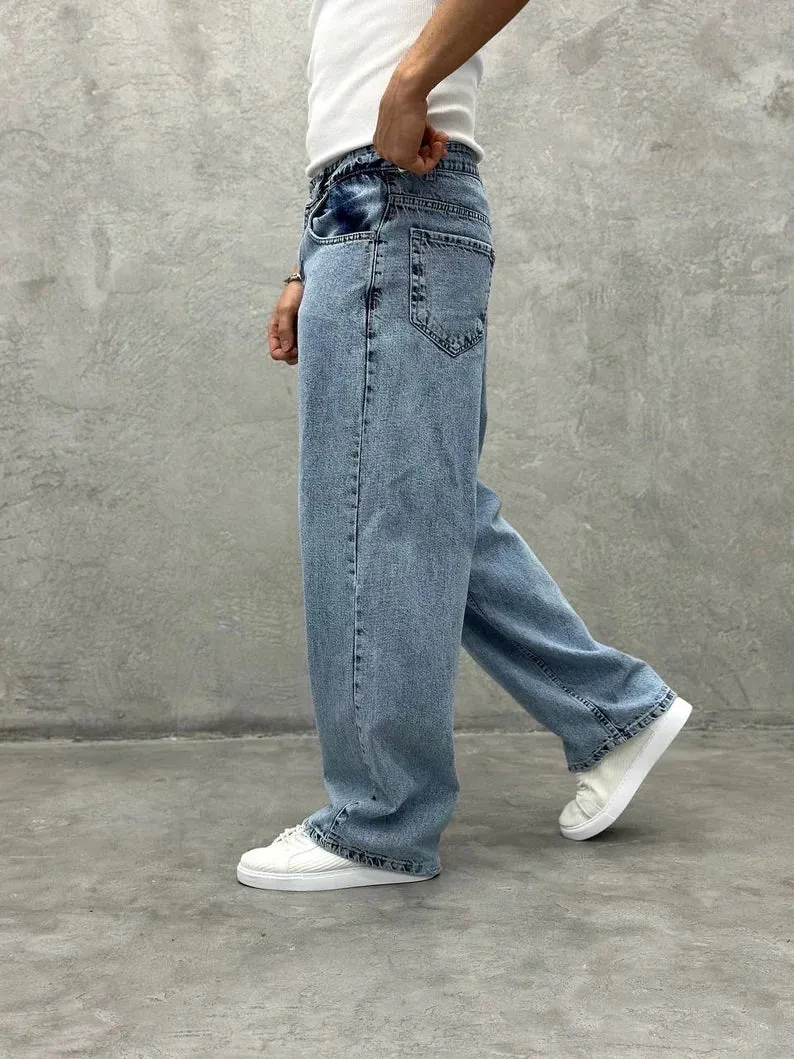 Oh So Vintage Men Baggy Jeans