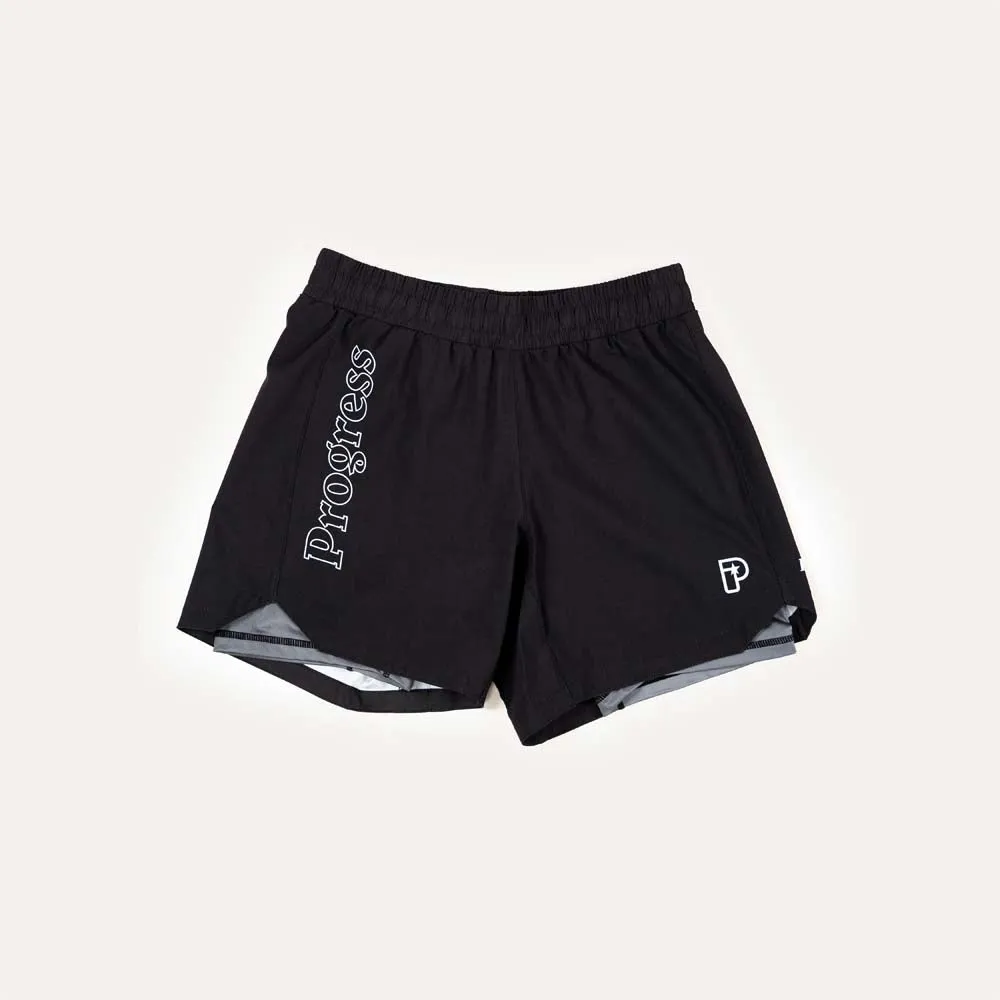 Progress Profile Hybrid Grappling Shorts Black