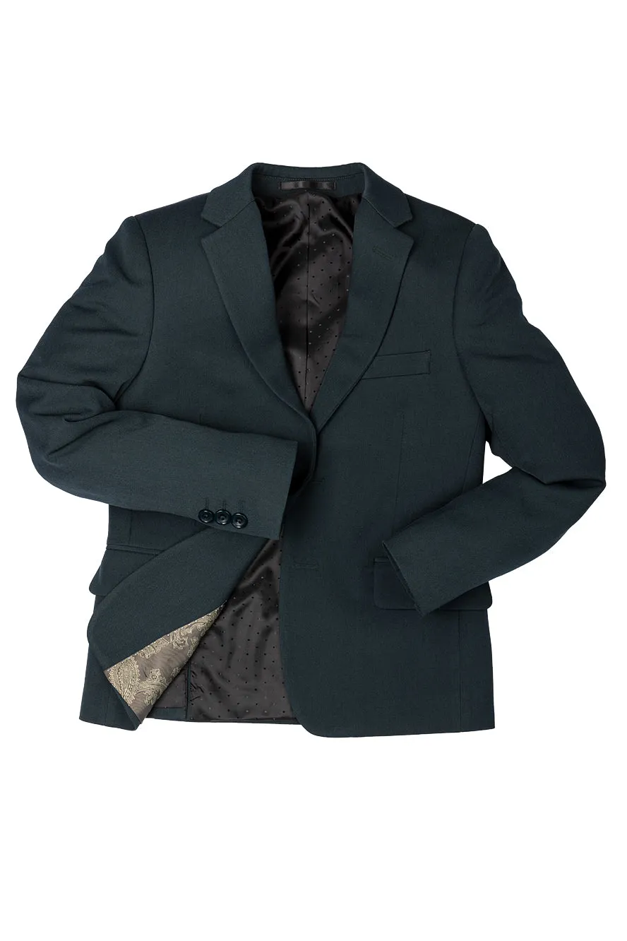 "Liam" Kids Hunter Green Suit (5-Piece Set)