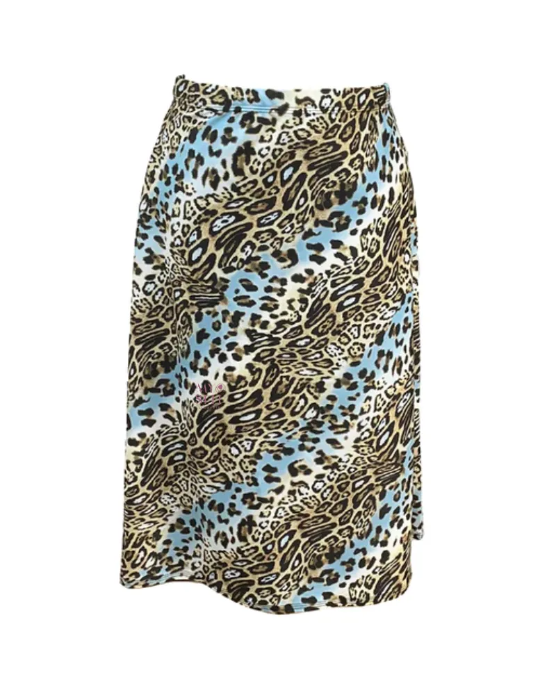 R23-APS-BL Blue Leopard A-Line Swim Skirt