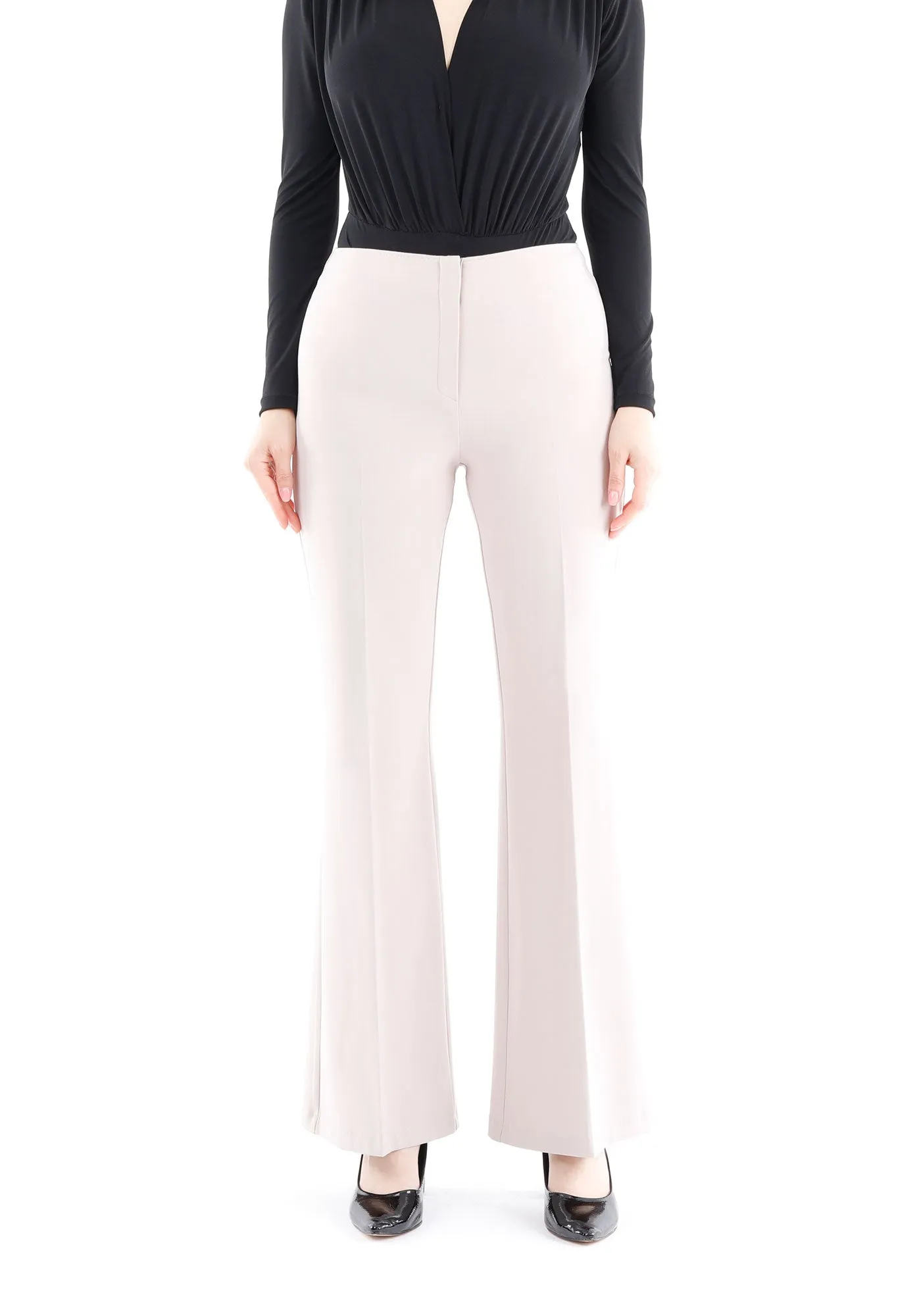 Stone Bootcut Pants - High Waisted Flare Trousers