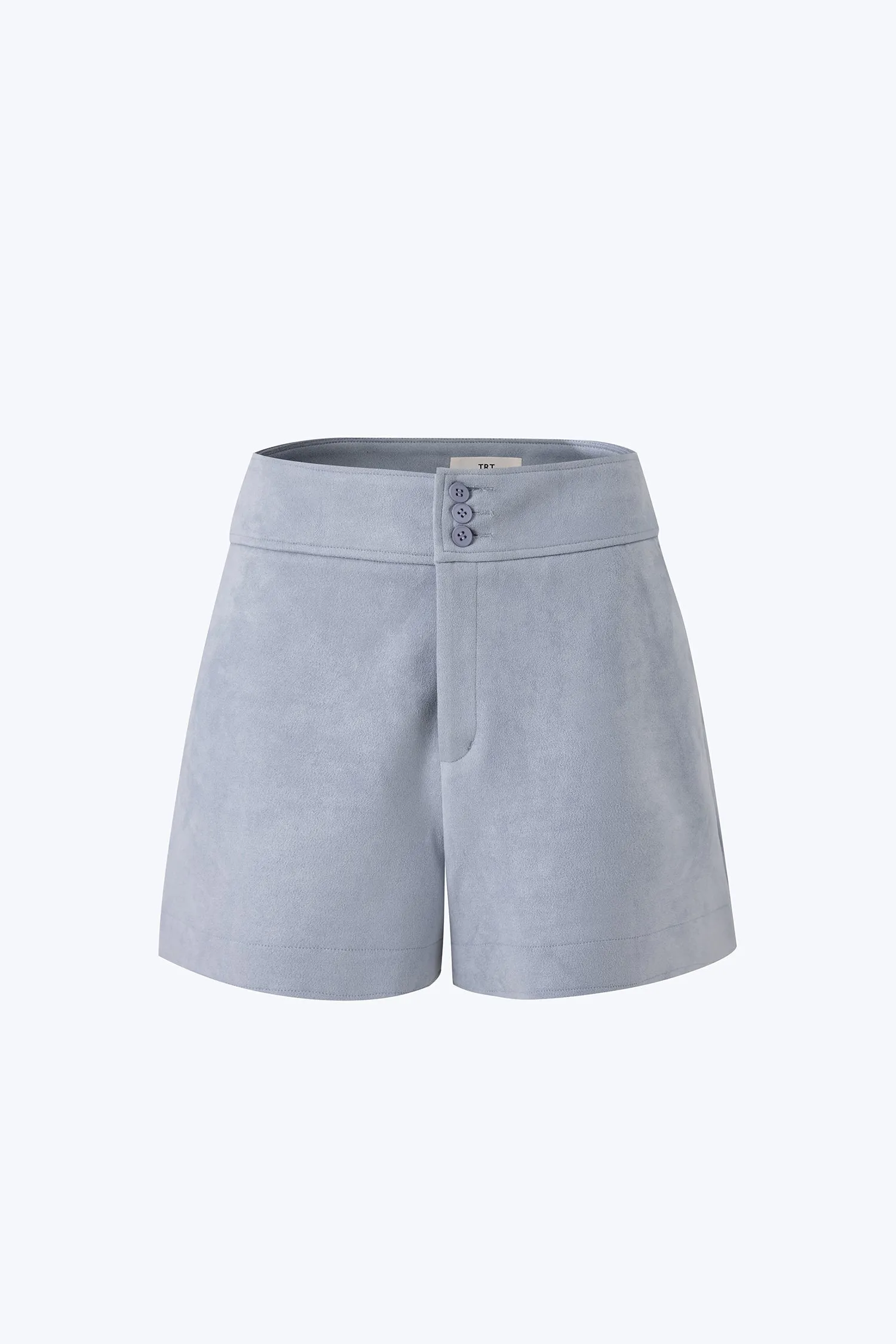 Suede Shorts - Dusty Blue