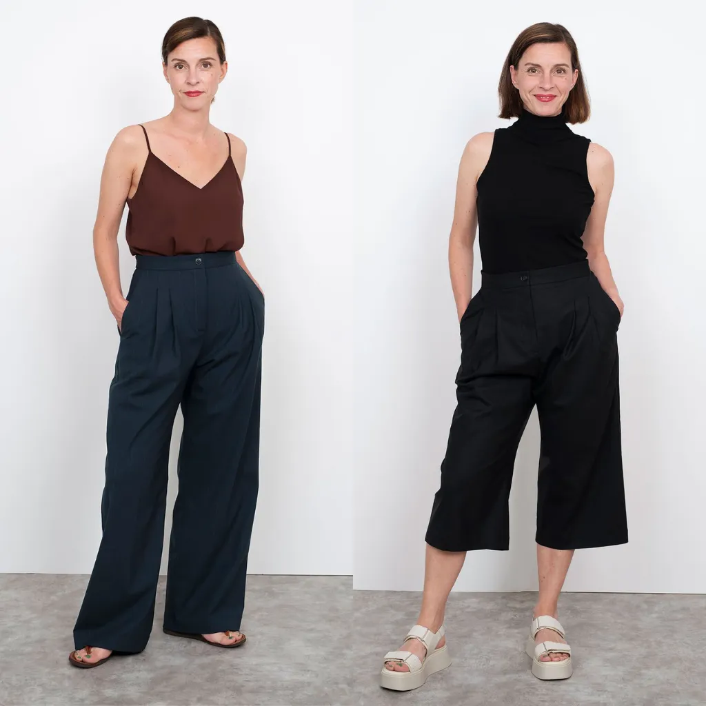 THE ASSEMBLY LINE • High Waisted Trousers Sewing Pattern (XS - L)