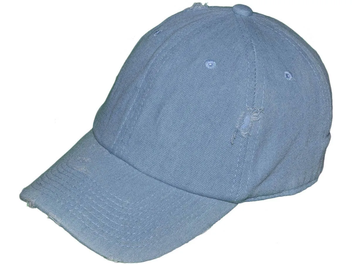 Vintage Dad Hats - Low Profile Washed Frayed Ripped Cotton