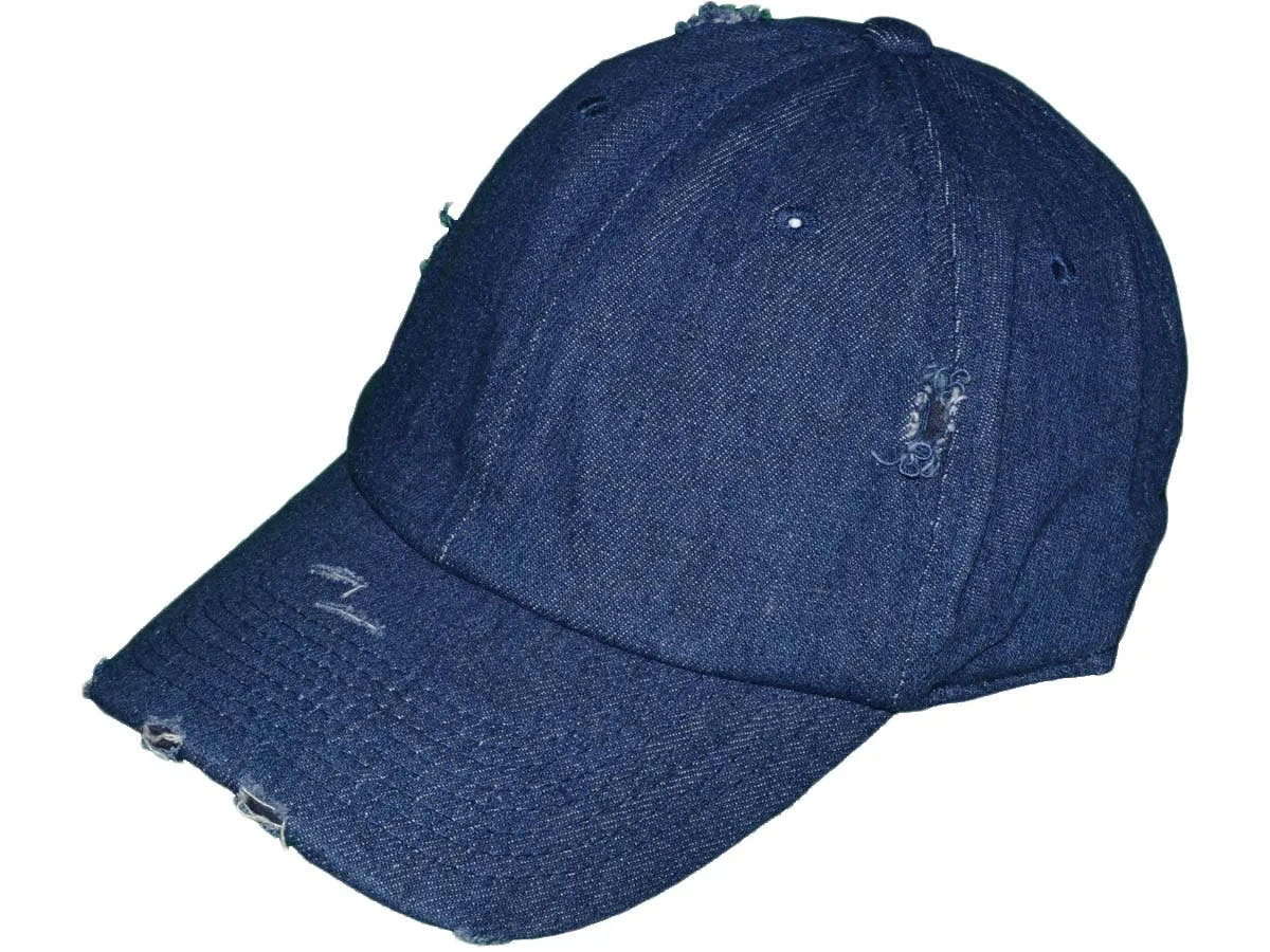 Vintage Dad Hats - Low Profile Washed Frayed Ripped Cotton