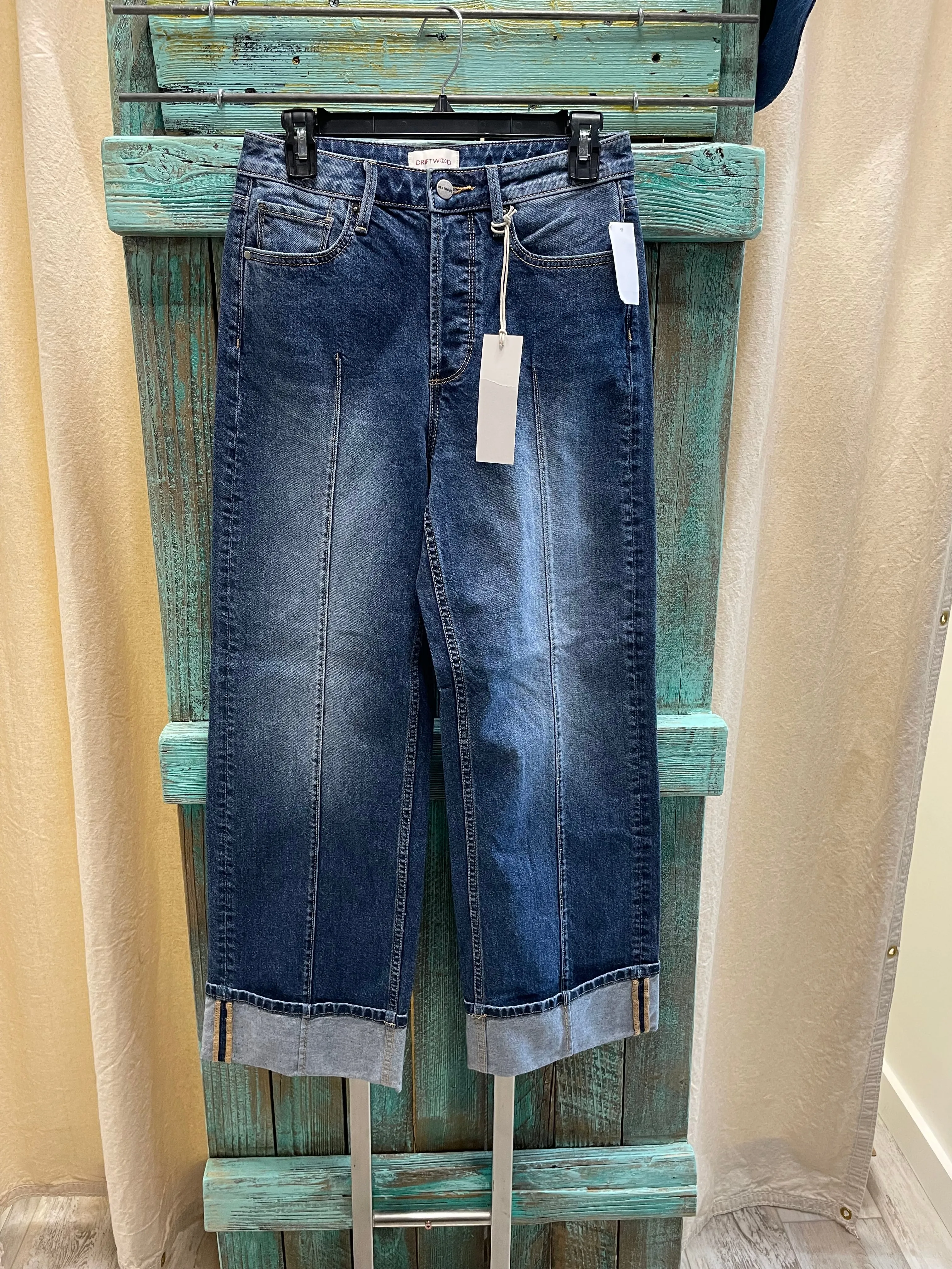 Vintage Pintuck Jean in Dark Wash by Driftwood