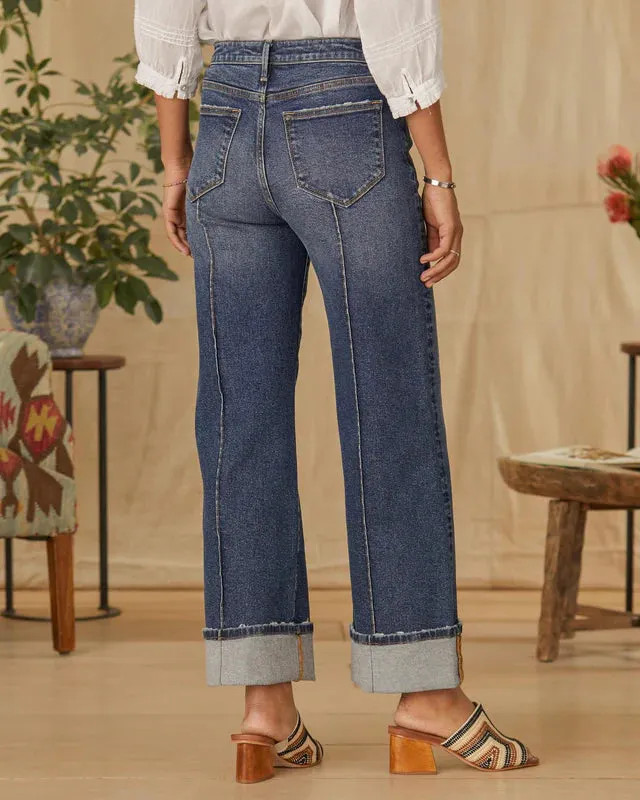 Vintage Pintuck Jean in Dark Wash by Driftwood