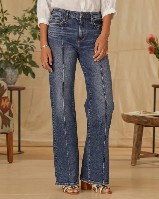 Vintage Pintuck Jean in Dark Wash by Driftwood