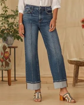 Vintage Pintuck Jean in Dark Wash by Driftwood