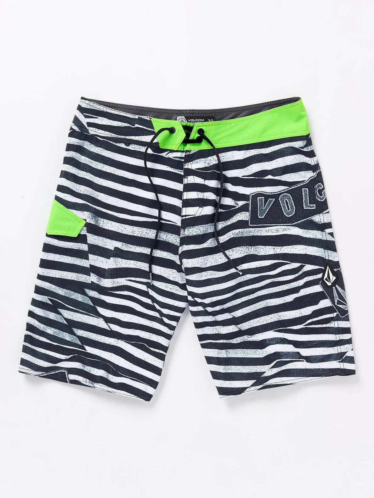 Volcom Lido Print Mod 20" Boardshort - Electric Green