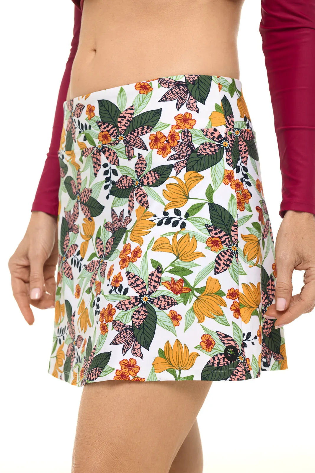 Women's Sandbar Swim Skort  |  Apricot Crush Floral Paradise