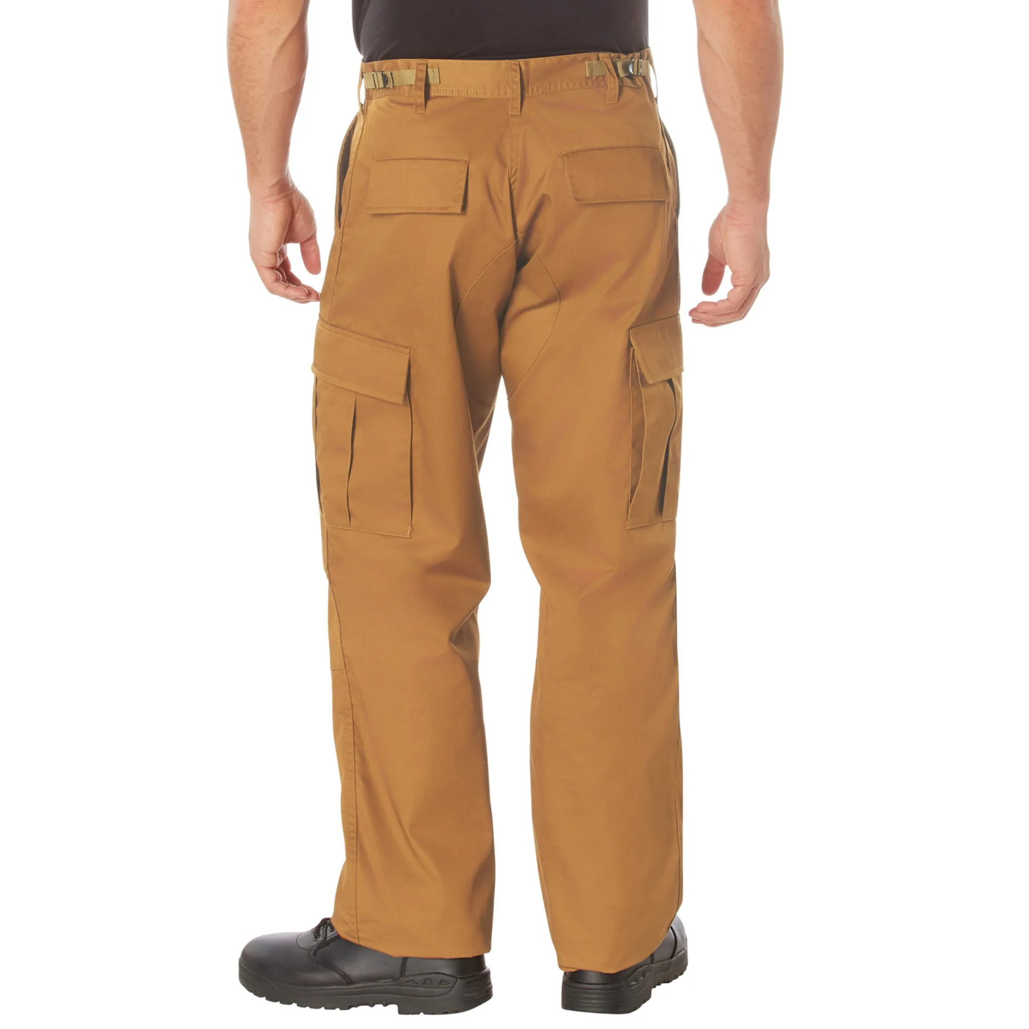 Work Brown Military BDU Pants with Zipper Fly - Cotton Polyester Twill