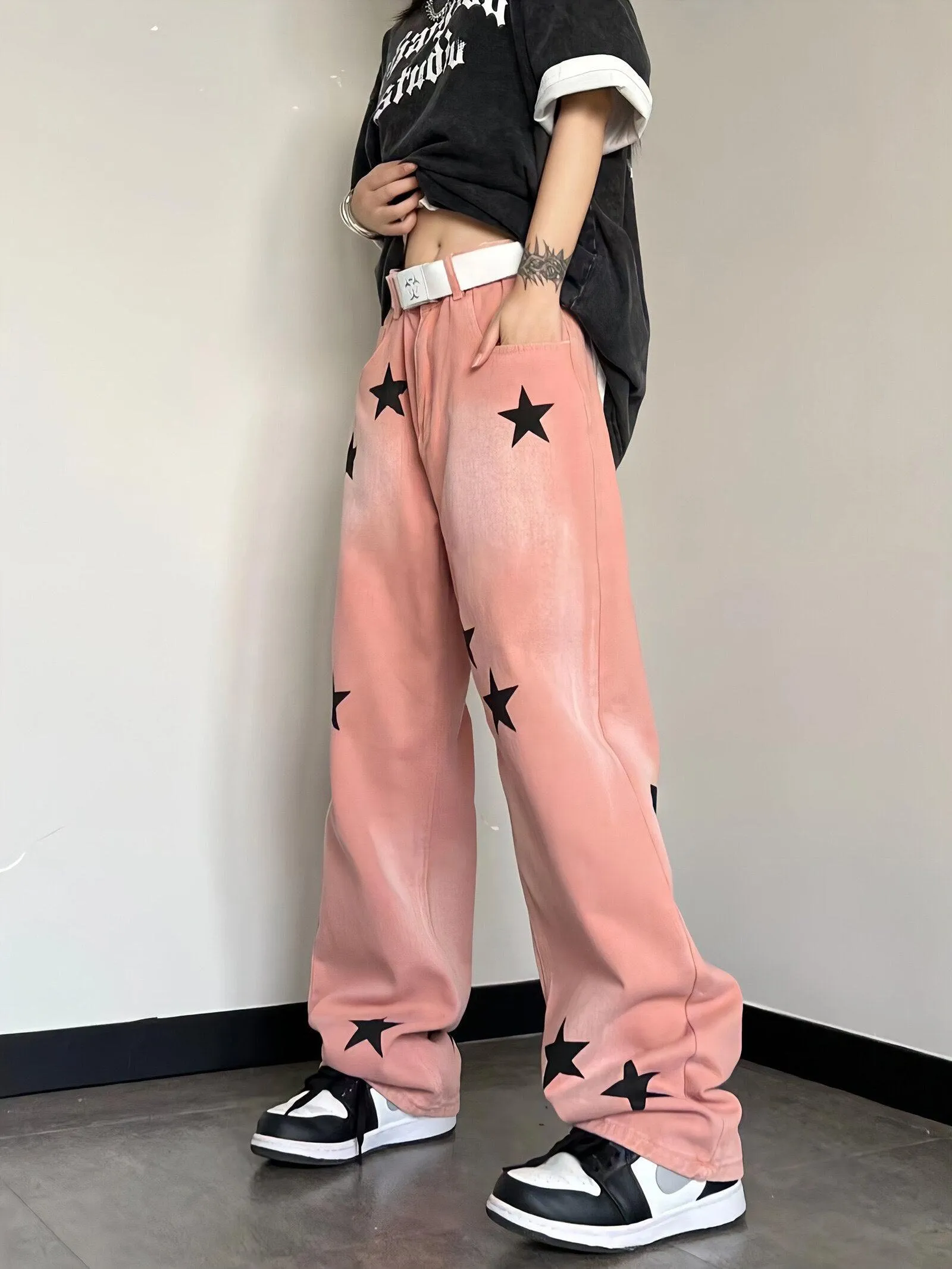 Y2K Star Printed Jeans