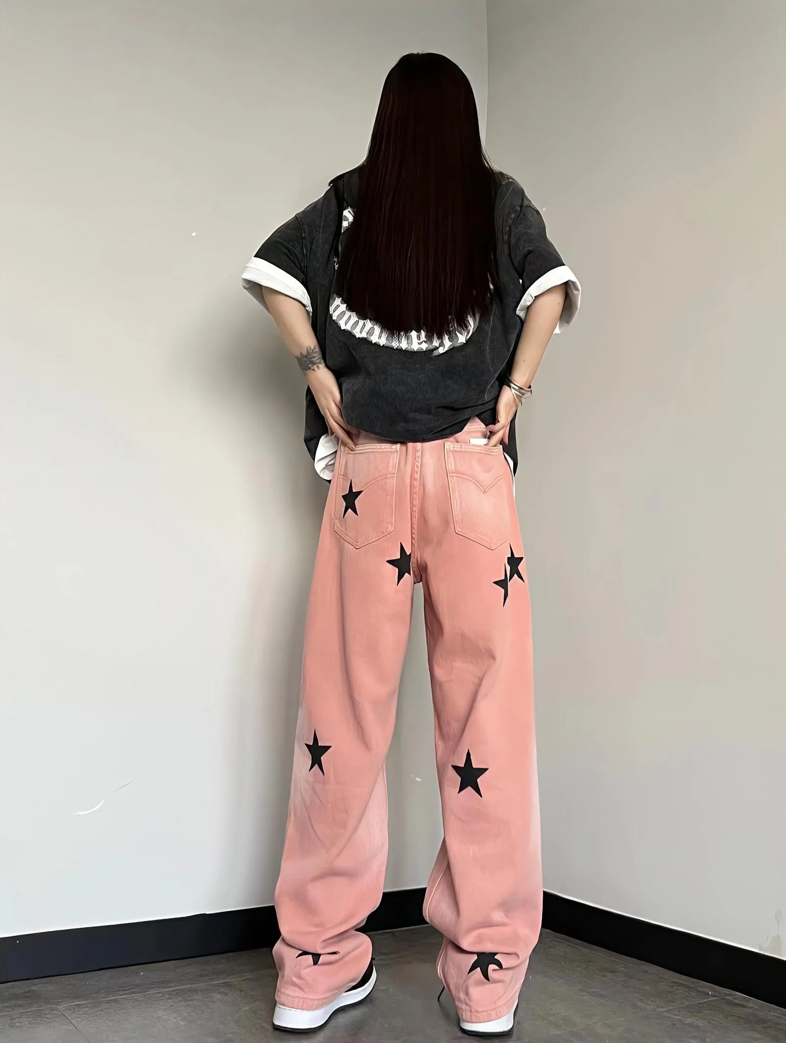 Y2K Star Printed Jeans